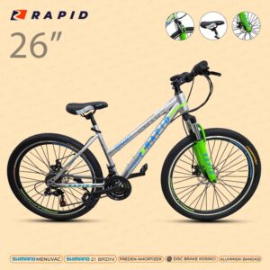 29687 - VELOSIPED 26 RAPID SMART SILVER DISC+AM