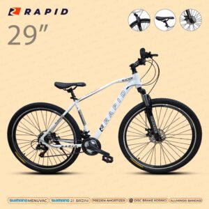 29689 - VELOSIPED 29 RAPID RACER WHITE DISC+AM