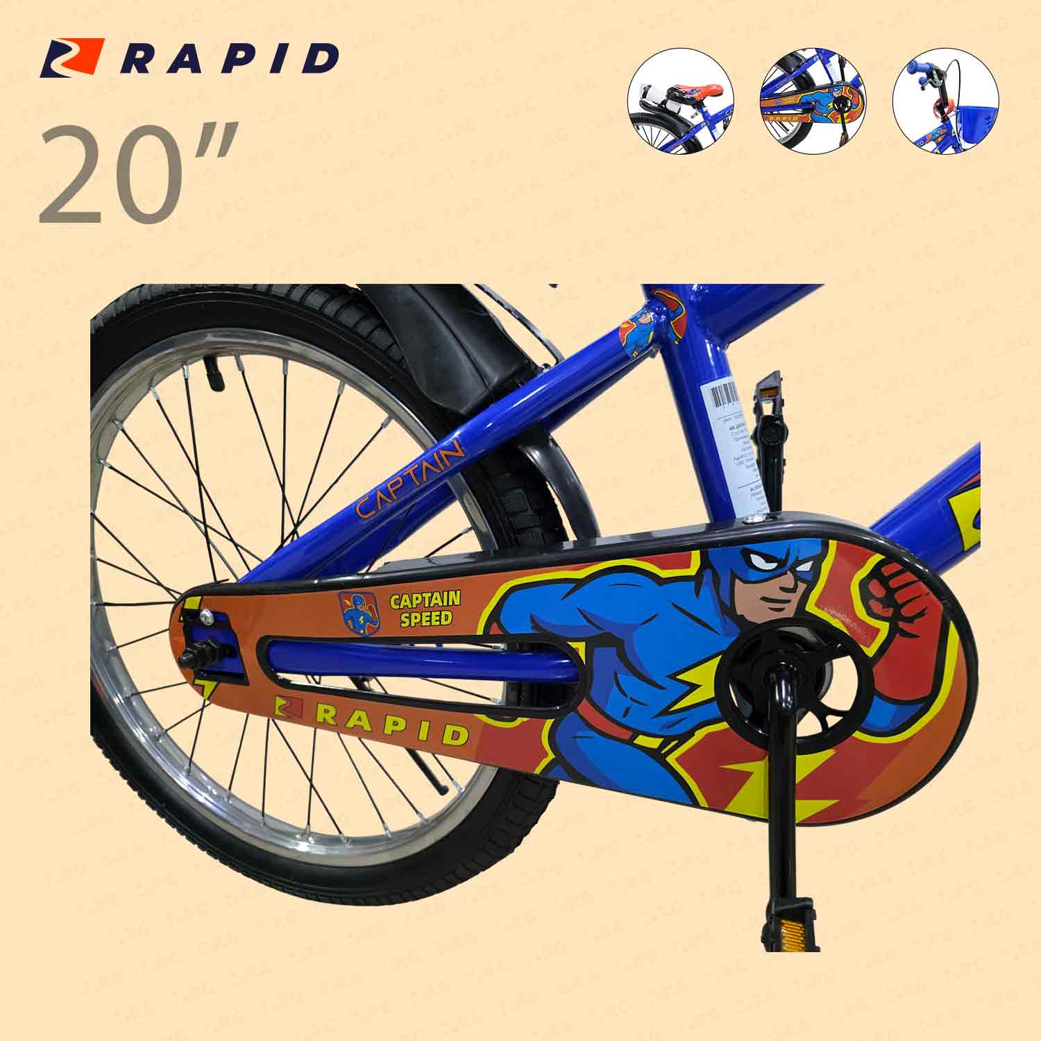 29692 - VELOSIPED 20 RAPID CAPTIAN SPEED BLUE - Image 3