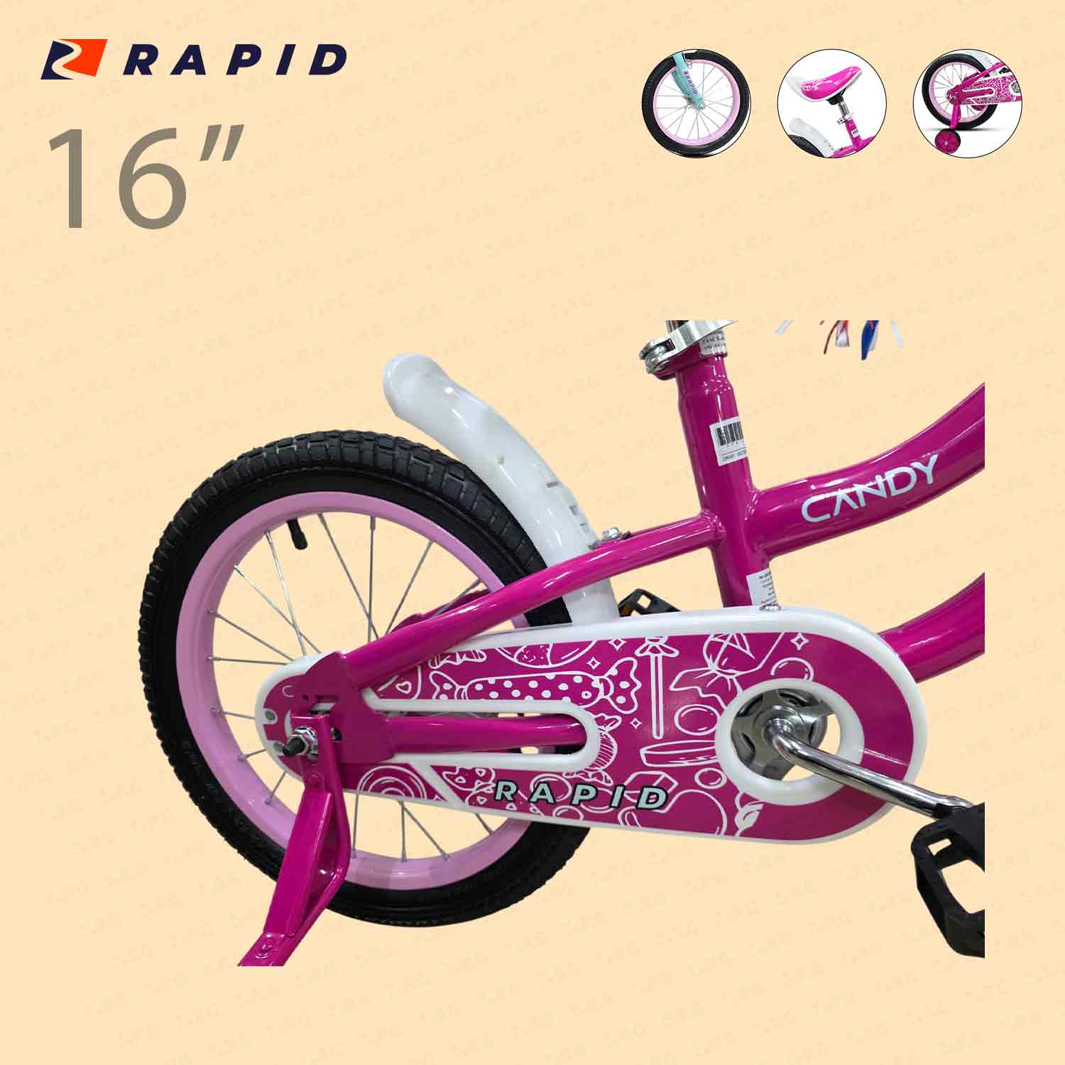 29693 - VELOSIPED 16 RAPID CANDY PINK - Image 2
