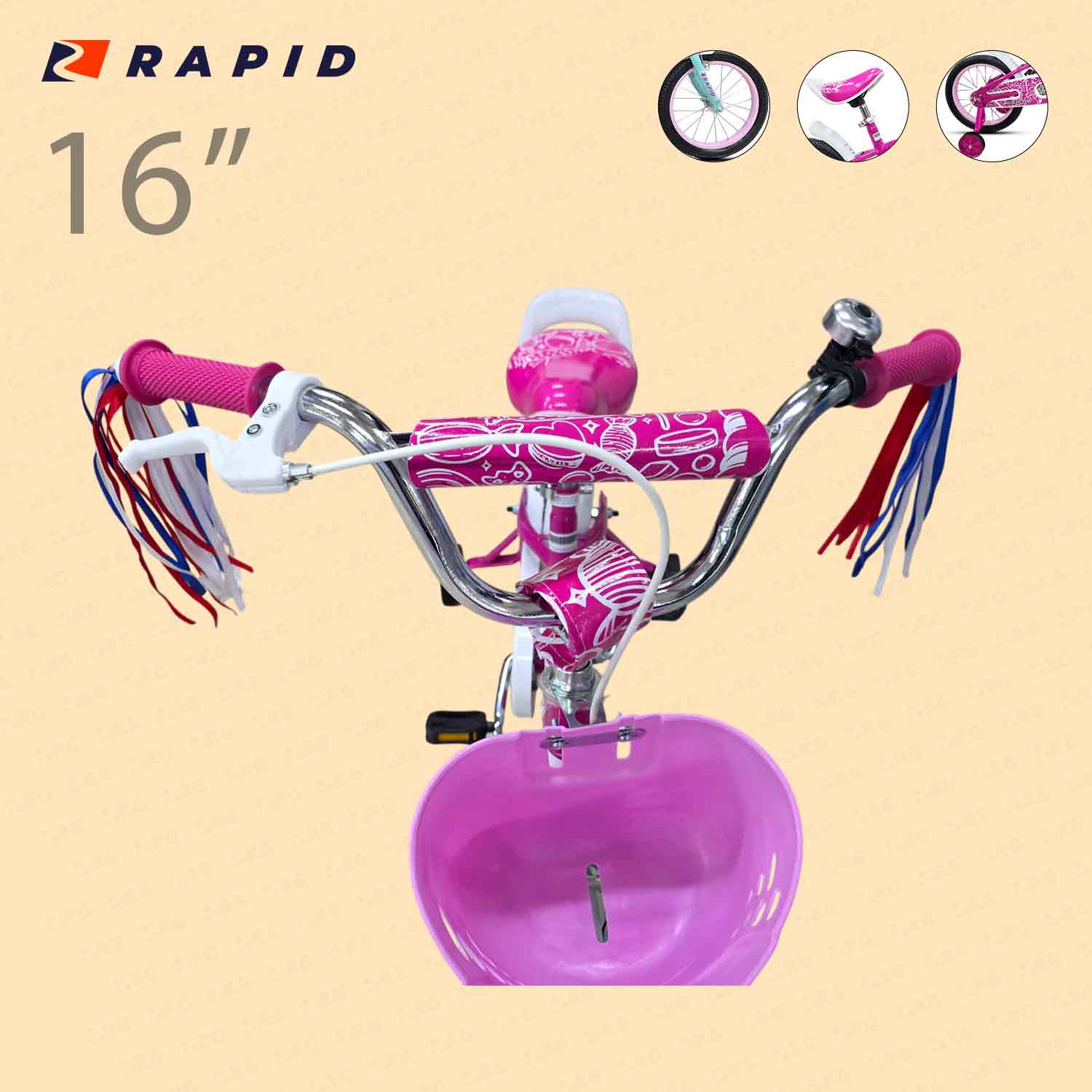 29693 - VELOSIPED 16 RAPID CANDY PINK - Image 3