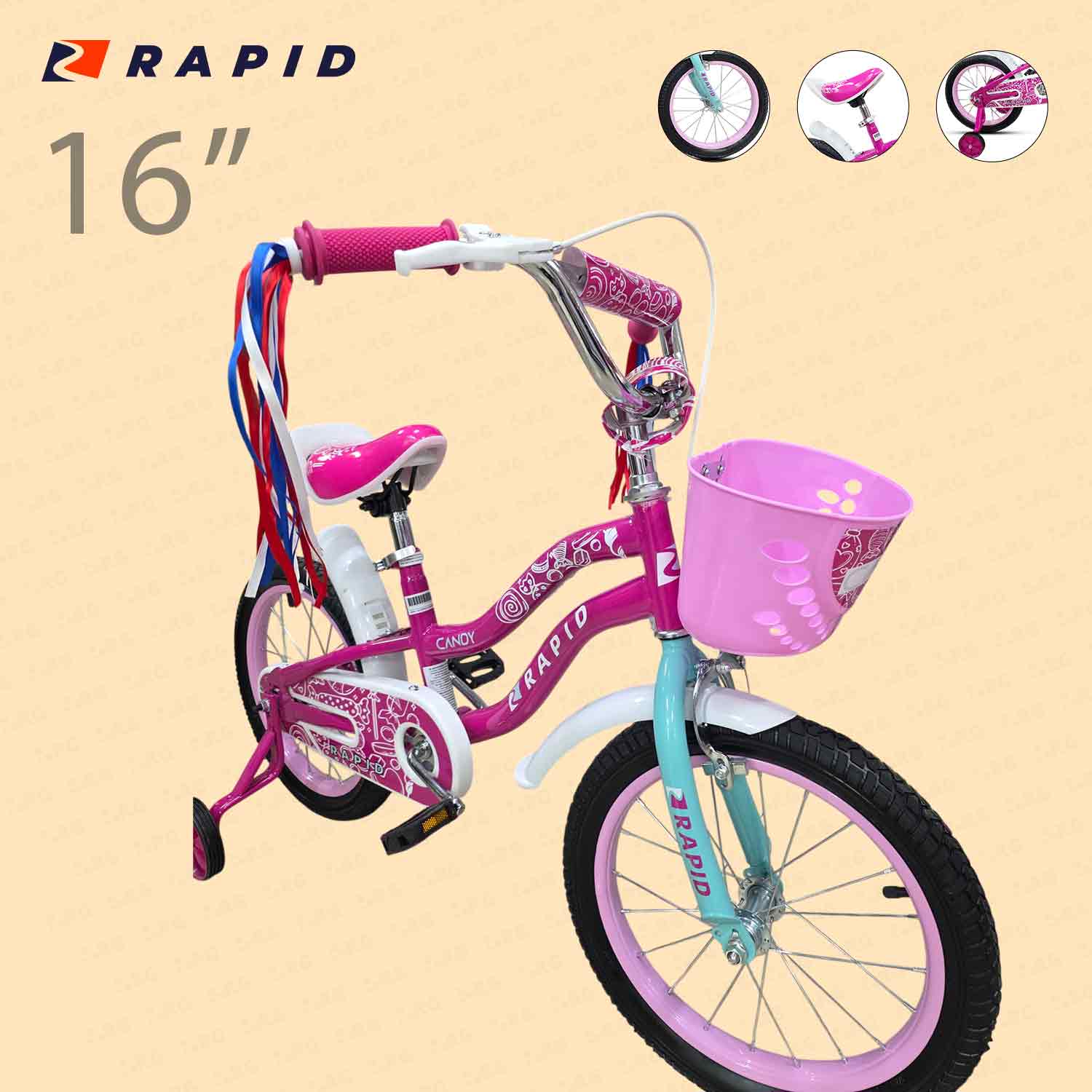 29693 - VELOSIPED 16 RAPID CANDY PINK - Image 4